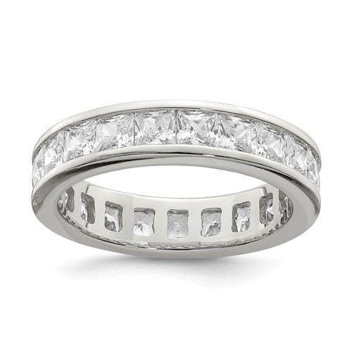 Lovely Rita's Ring Size 6 Sterling Silver Cubic Zirconia Eternity Band