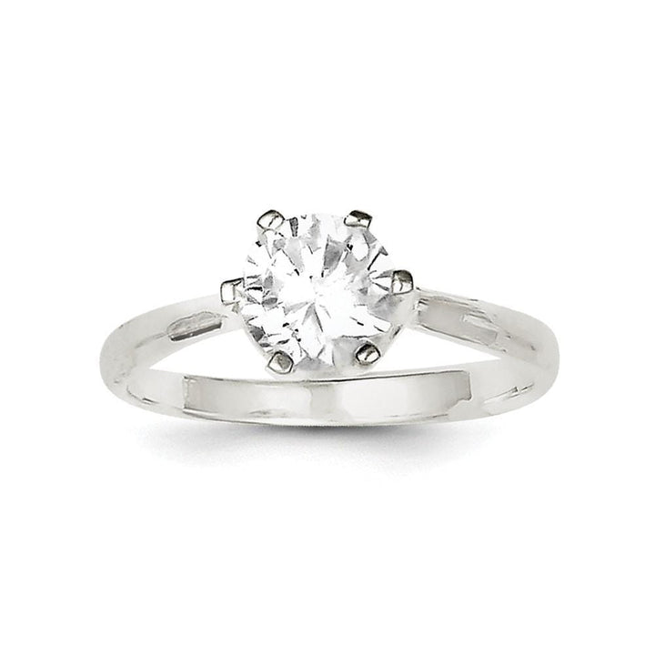 Lovely Rita's Ring Size 6 Sterling Silver Solitaire Round C.Z Ring