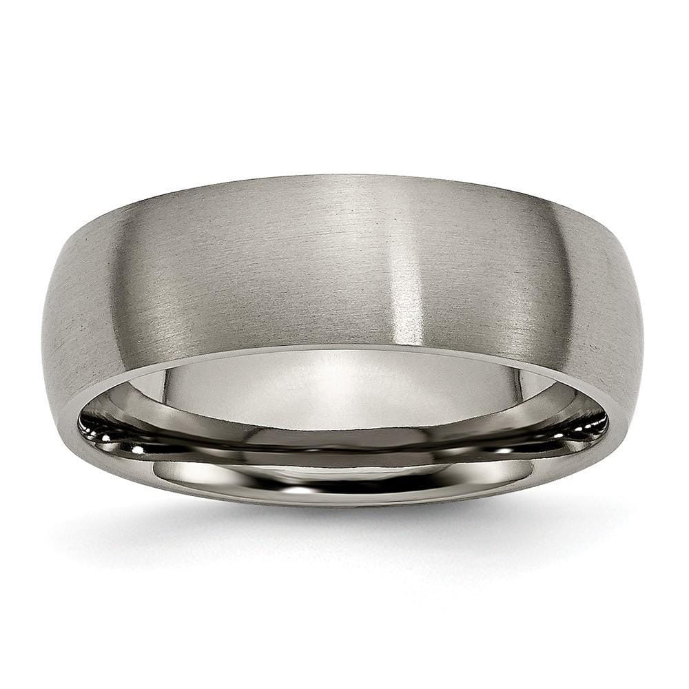 Bridal Ring Size 6 Titanium Brushed 7MM Band
