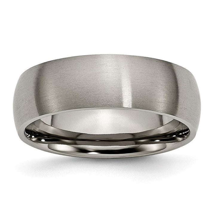 Bridal Ring Size 6 Titanium Brushed 7MM Band
