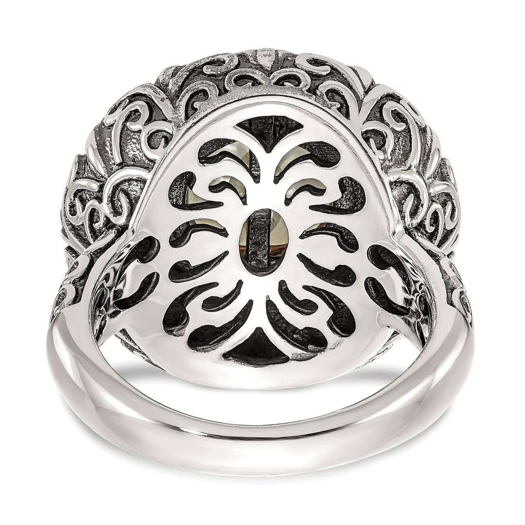 Shey Couture Ring Size 7 Sterling Silver Gold Pearl Ring