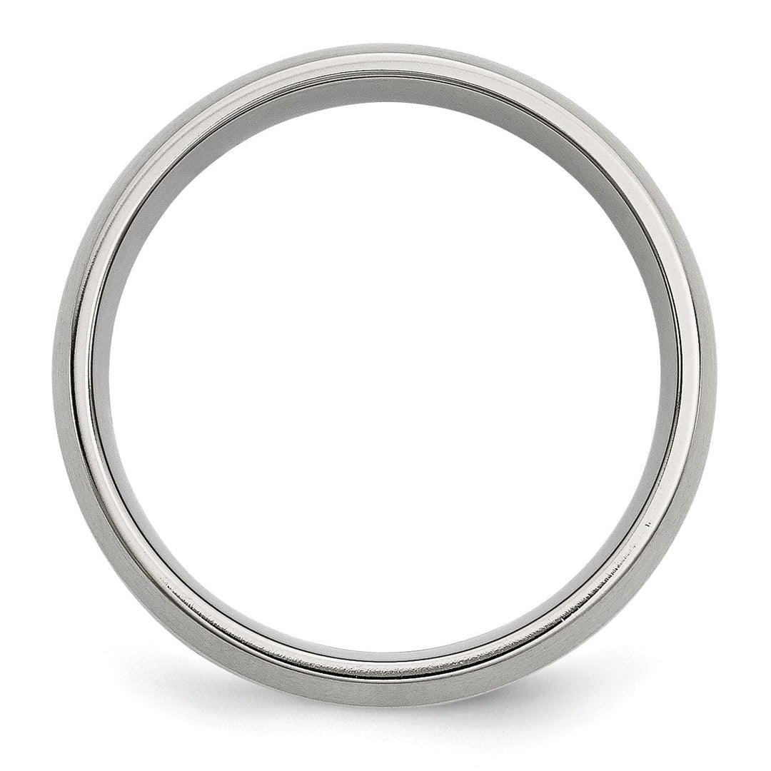 Bridal Ring Stainless Steel 14k Gold Inlay 8MM Satin Band