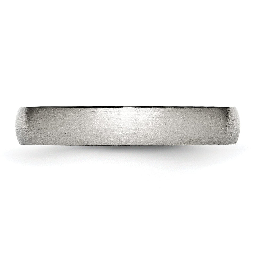 Bridal Ring Stainless Steel Beveled Edge Brushed Band
