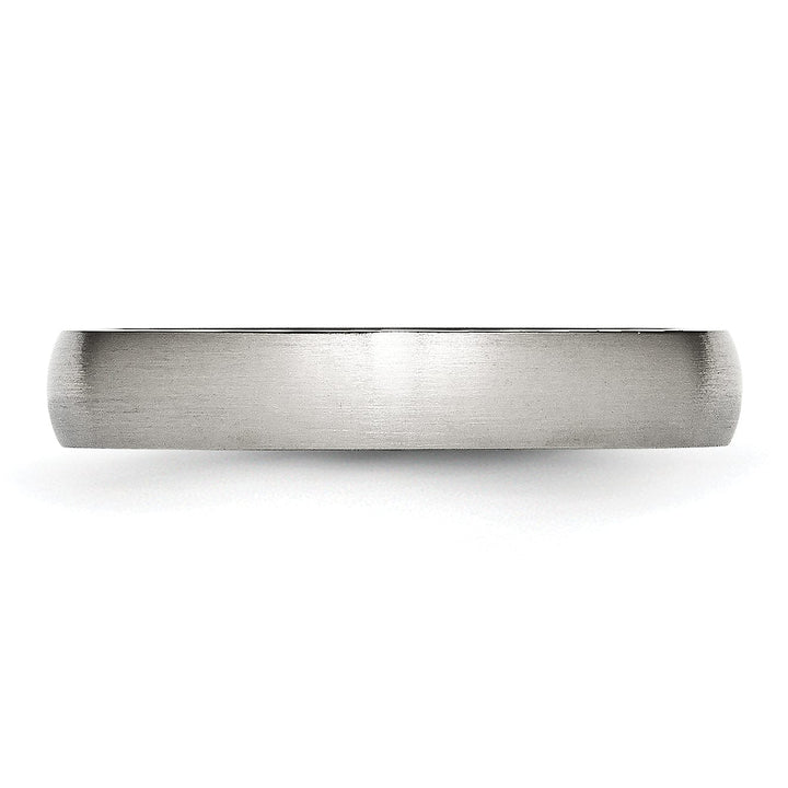 Bridal Ring Stainless Steel Beveled Edge Brushed Band