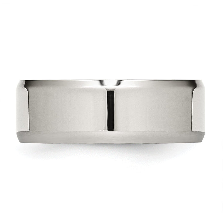 Bridal Ring Stainless Steel Beveled Edge Polished Band