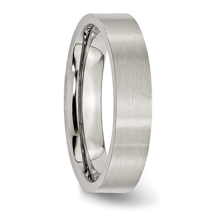 Bridal Ring Stainless Steel Flat Brushed 5MM Band Ring