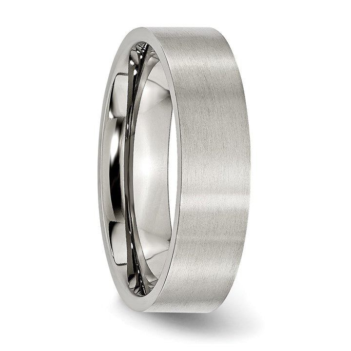 Bridal Ring Stainless Steel Flat Brushed 6MM Band Ring