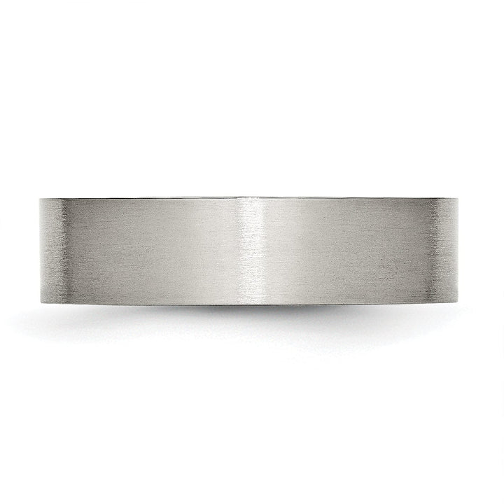 Bridal Ring Stainless Steel Flat Brushed 6MM Band Ring