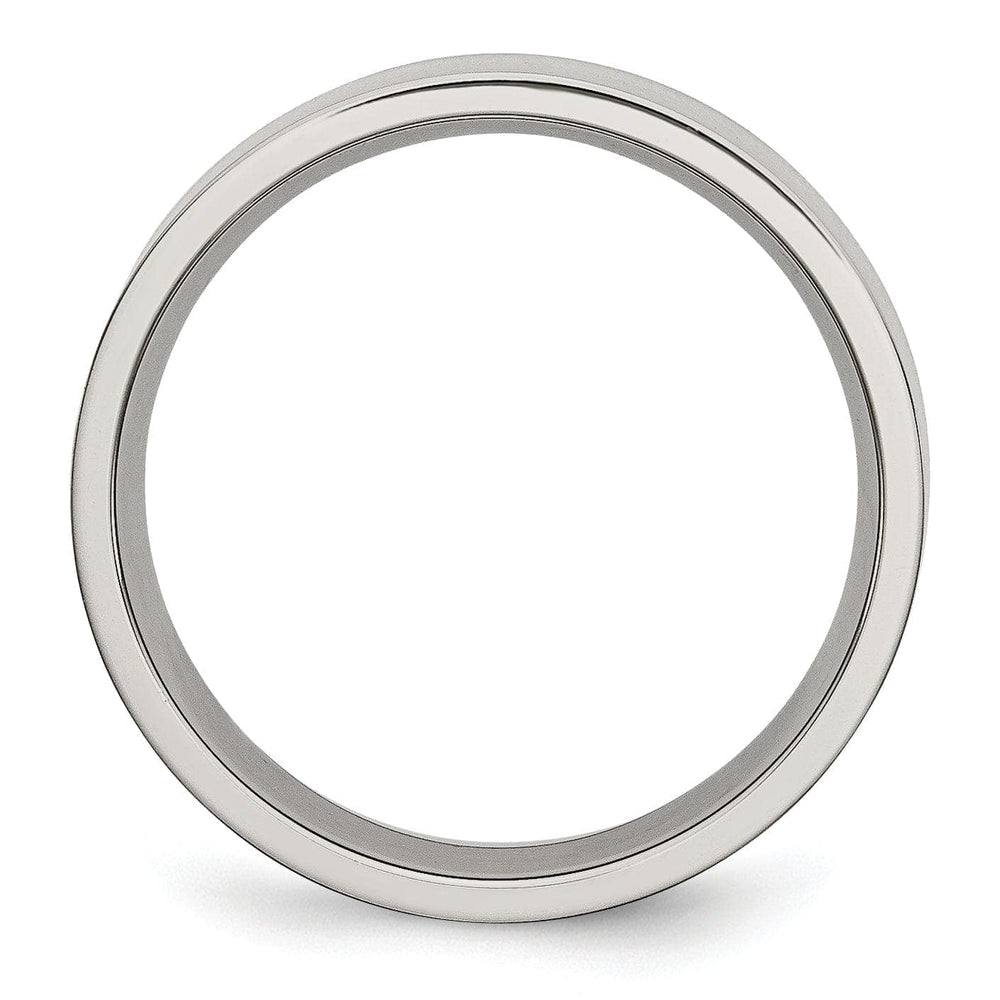 Bridal Ring Stainless Steel Flat Brushed 6MM Band Ring
