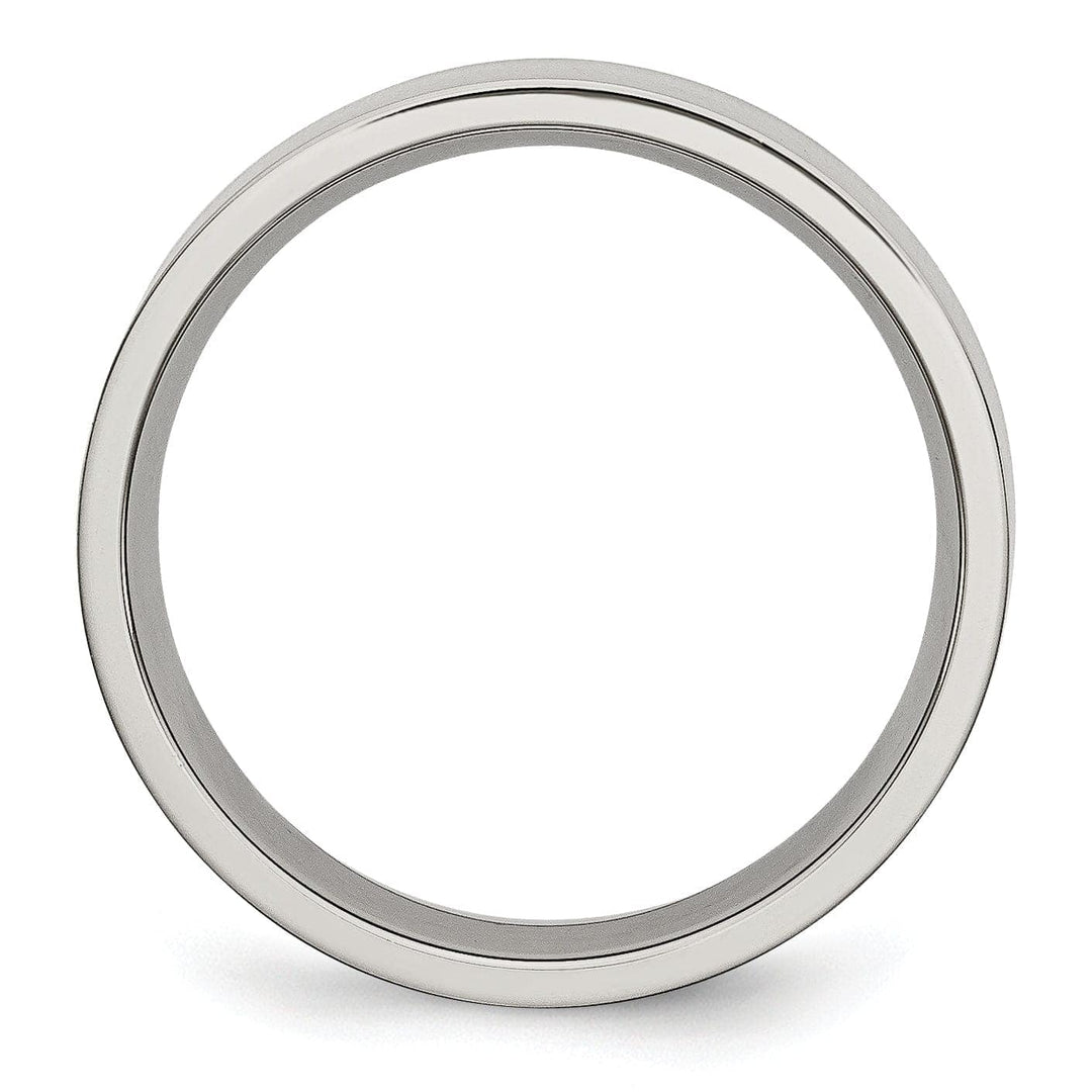 Bridal Ring Stainless Steel Flat Brushed 6MM Band Ring