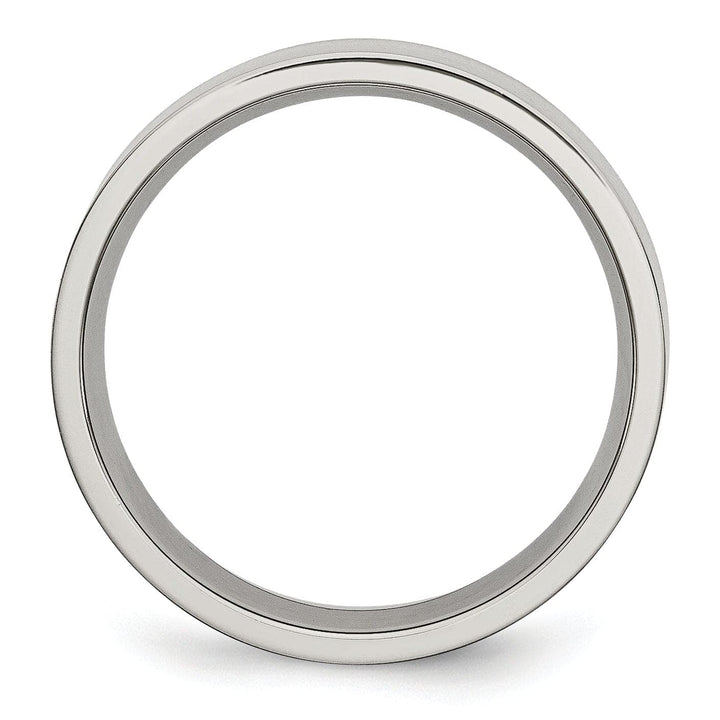 Bridal Ring Stainless Steel Flat Brushed 6MM Band Ring