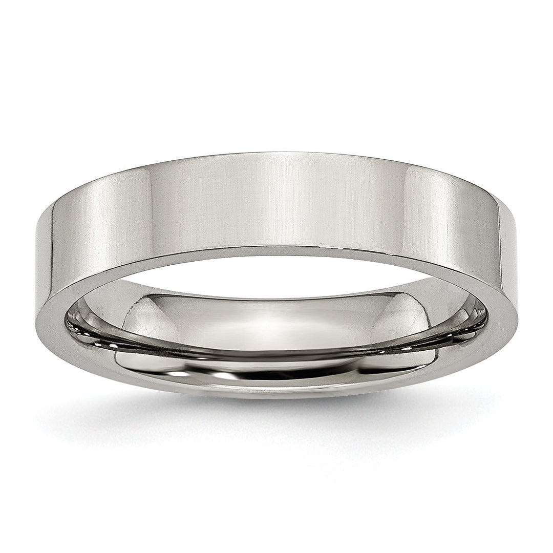 Bridal Ring Stainless Steel Flat Polished 5MM Unisex Ring