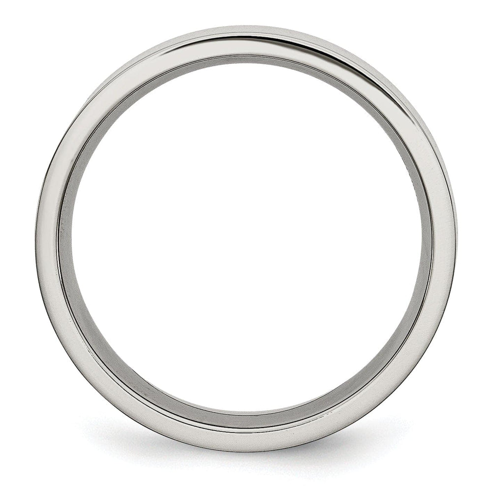 Bridal Ring Stainless Steel Flat Polished 6MM Unisex Ring