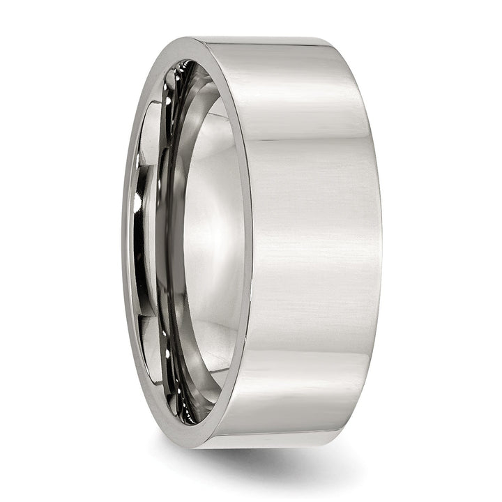 Bridal Ring Stainless Steel Flat Polished Unisex 8MM Ring