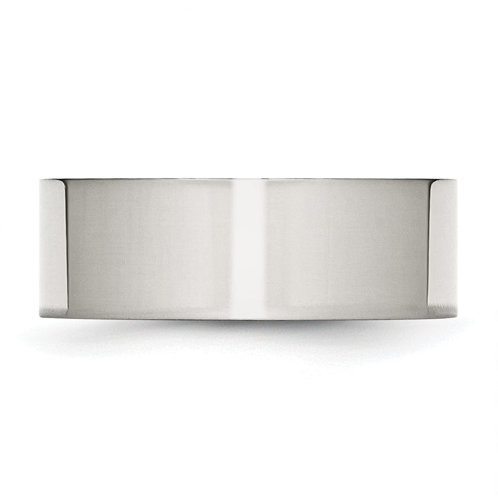Bridal Ring Stainless Steel Flat Polished Unisex 8MM Ring