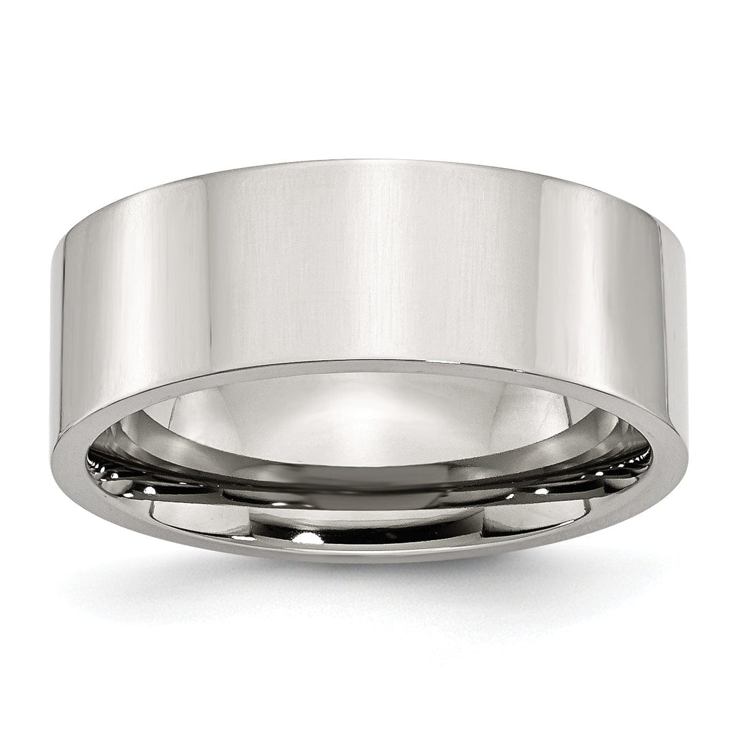 Bridal Ring Stainless Steel Flat Polished Unisex 8MM Ring