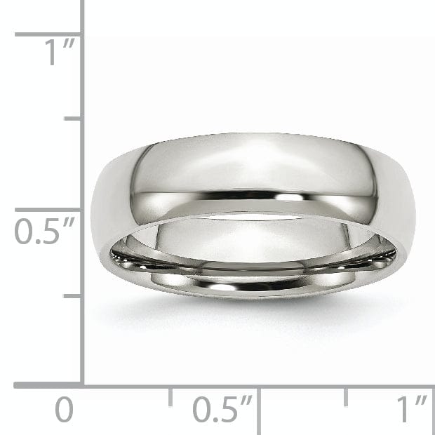 Bridal Ring Stainless Steel Polished 6MM Band Ring