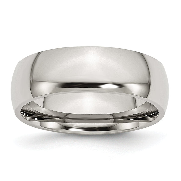 Bridal Ring Stainless Steel Polished 7MM Band Ring