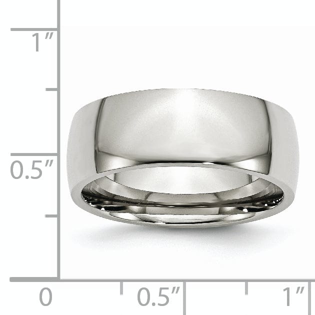 Bridal Ring Stainless Steel Polished 8MM Band Ring