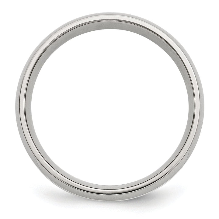 Bridal Ring Stainless Steel Silver Inlay 6MM Unisex Ring