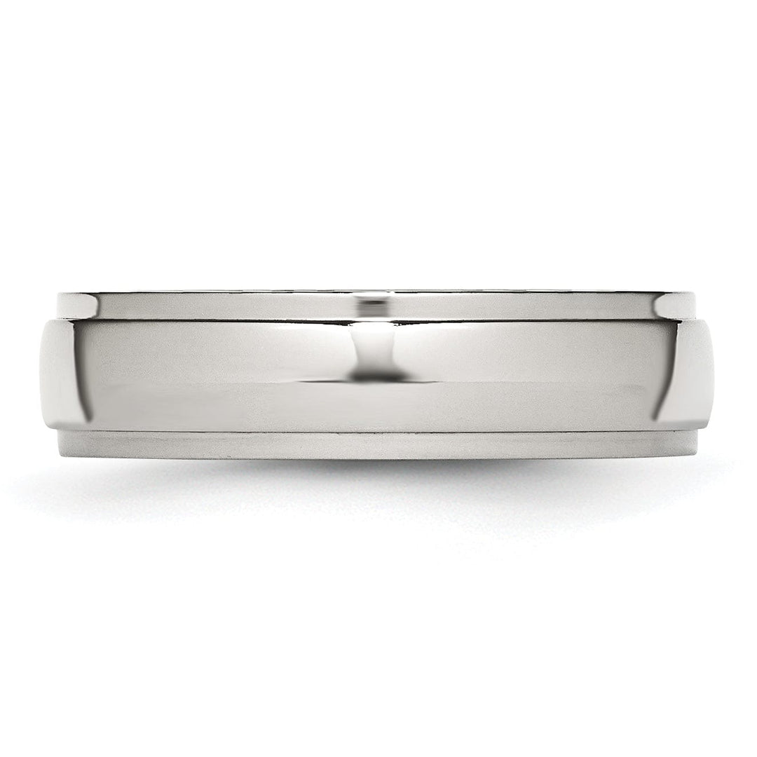 Bridal Ring Stainless Steel Unisex Ridged Edge 6MM Ring