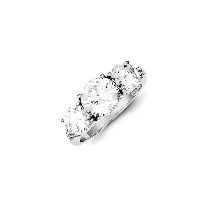 Lovely Rita's Ring Sterling Silver 3 Stone Cubic Zirconia Ring