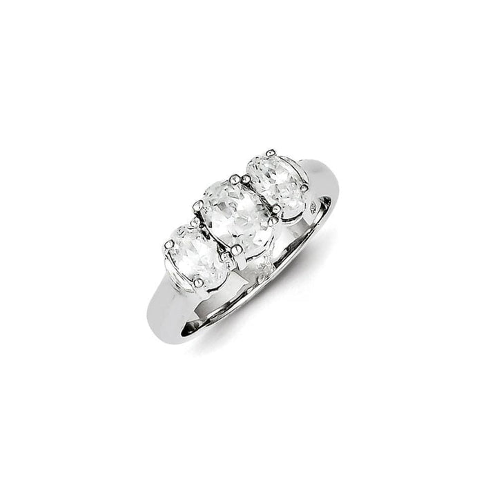 Lovely Rita's Ring Sterling Silver 3 Stone Cubic Zirconia Ring
