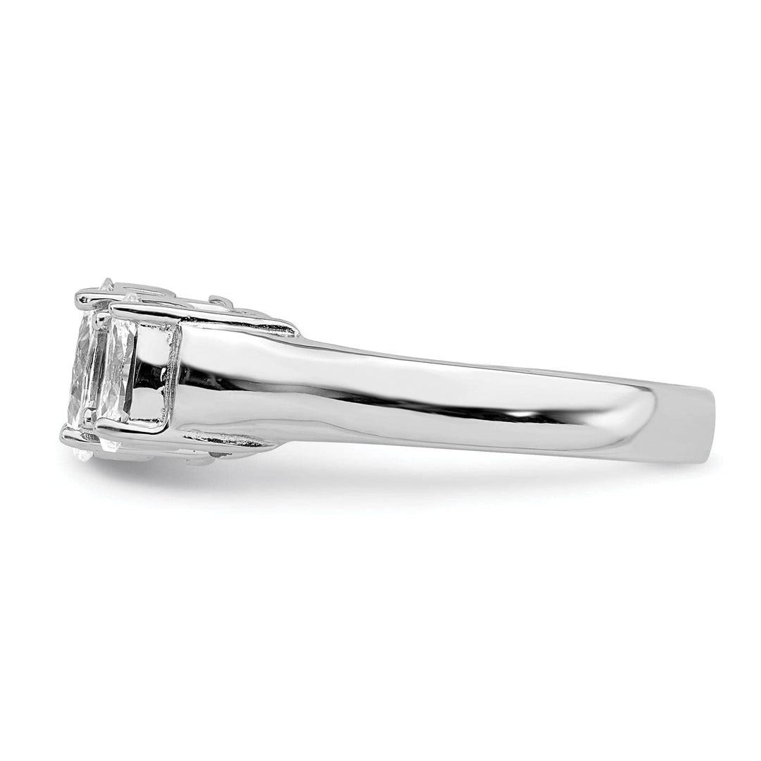 Lovely Rita's Ring Sterling Silver 3 Stone Cubic Zirconia Ring