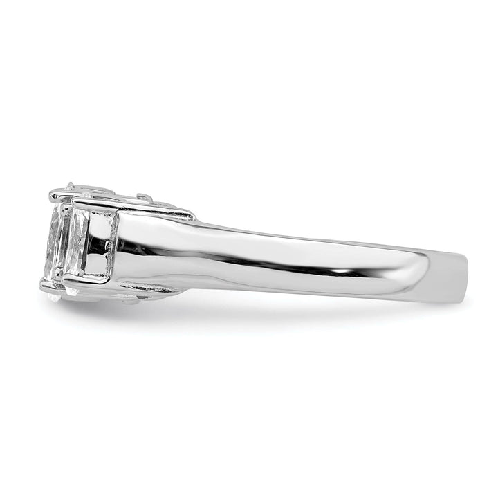 Lovely Rita's Ring Sterling Silver 3 Stone Cubic Zirconia Ring
