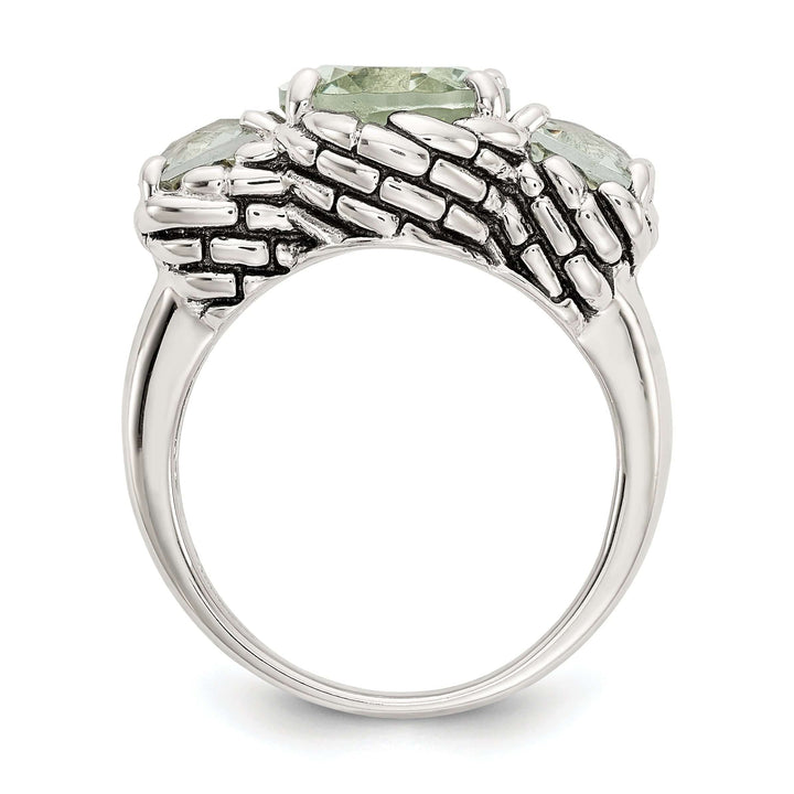 Shey Couture Ring Sterling Silver 5.15 Green Amethyst Ring