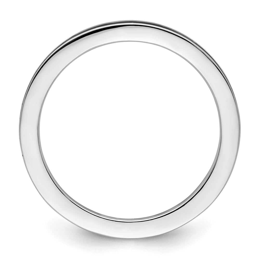 Stackable Expressions Ring Sterling Silver Black Enameled 1.5MM Ring