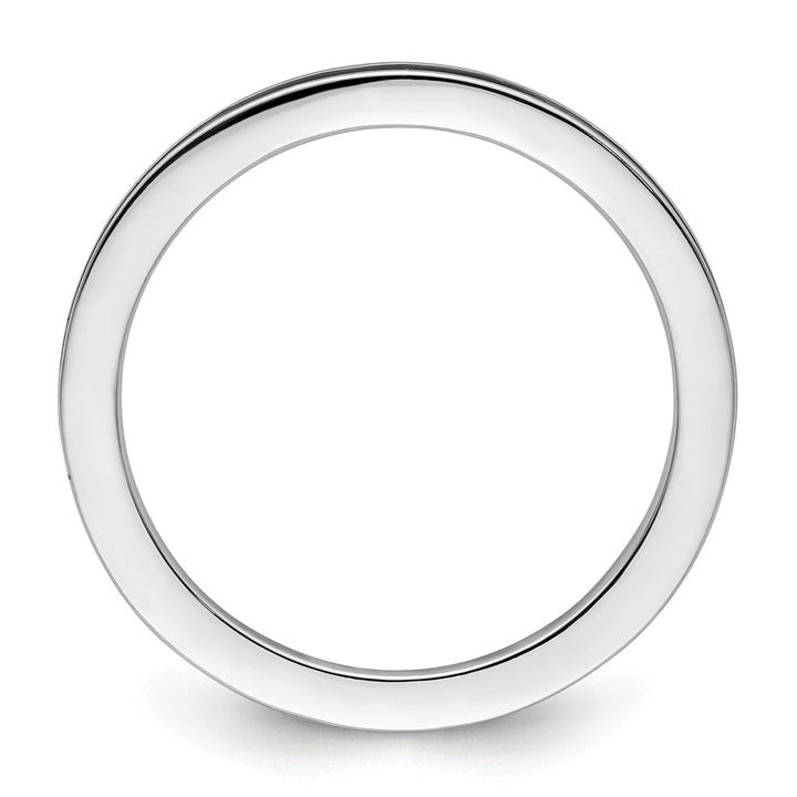 Stackable Expressions Ring Sterling Silver Black Enameled 1.5MM Ring