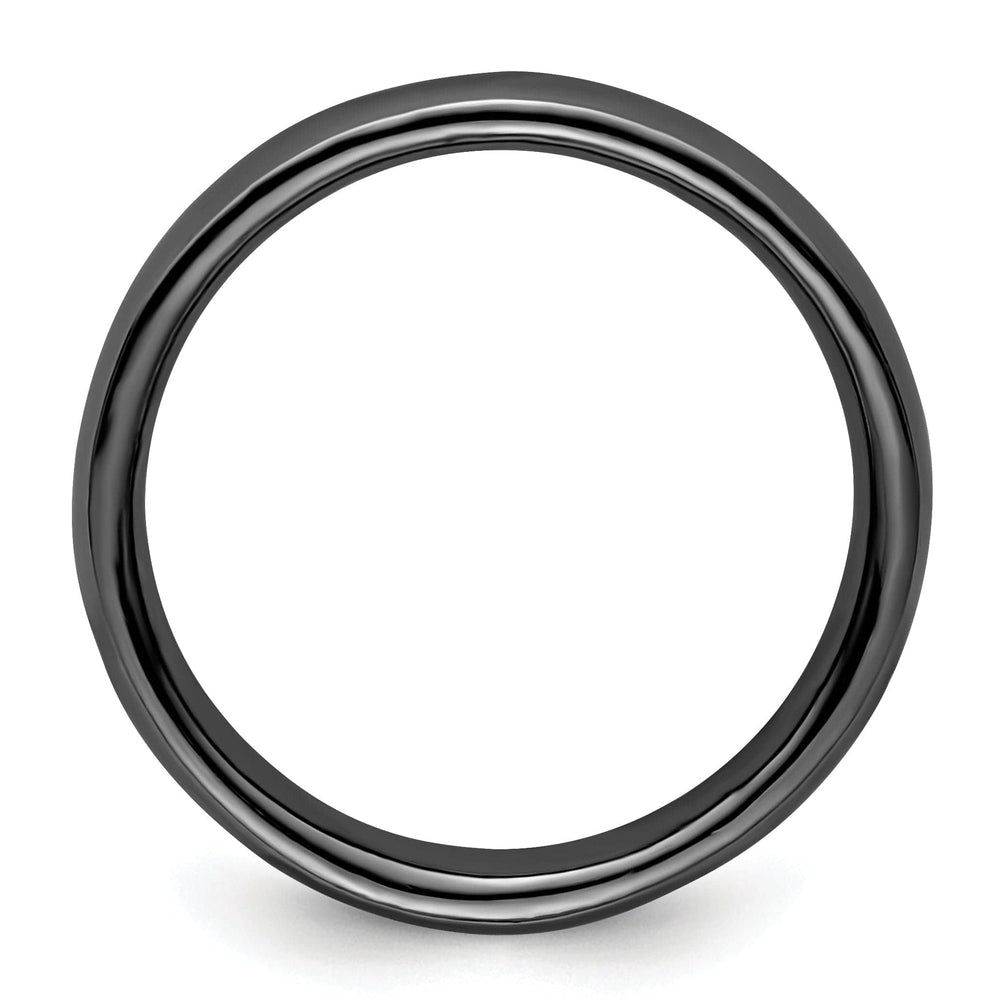 Stackable Expressions Ring Sterling Silver Black-Plated Polished Ring
