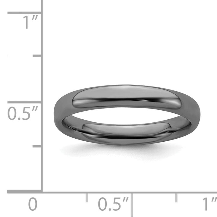 Stackable Expressions Ring Sterling Silver Black-Plated Polished Ring