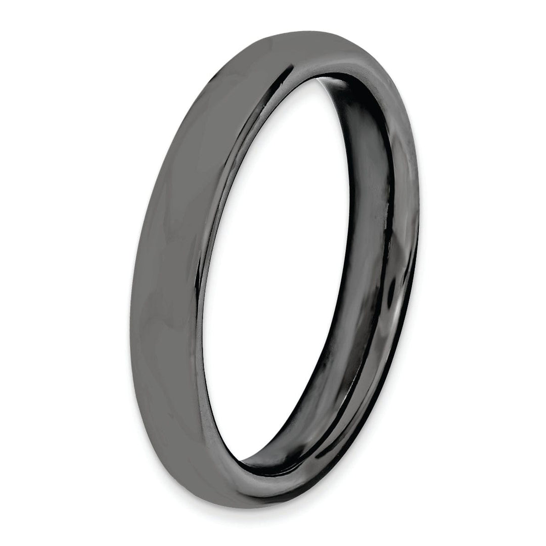 Stackable Expressions Ring Sterling Silver Black-Plated Polished Ring