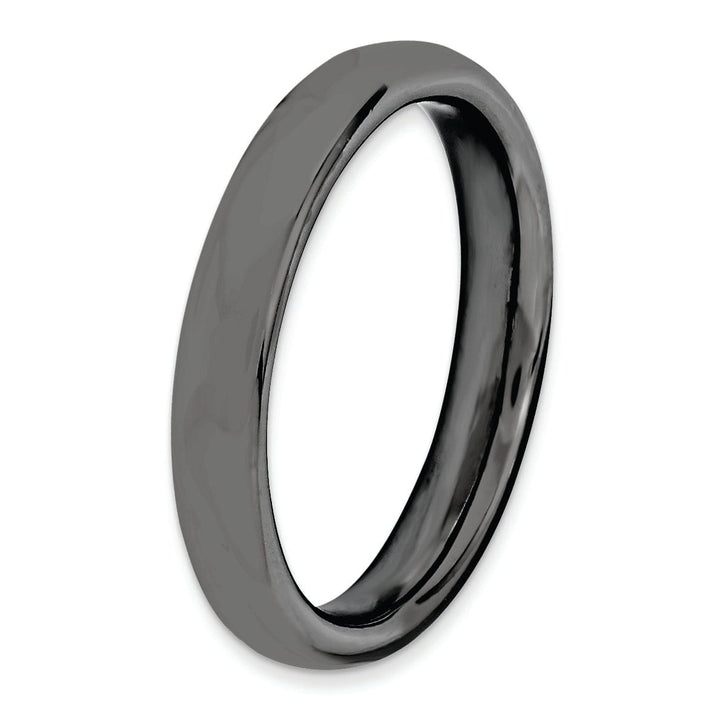 Stackable Expressions Ring Sterling Silver Black-Plated Polished Ring