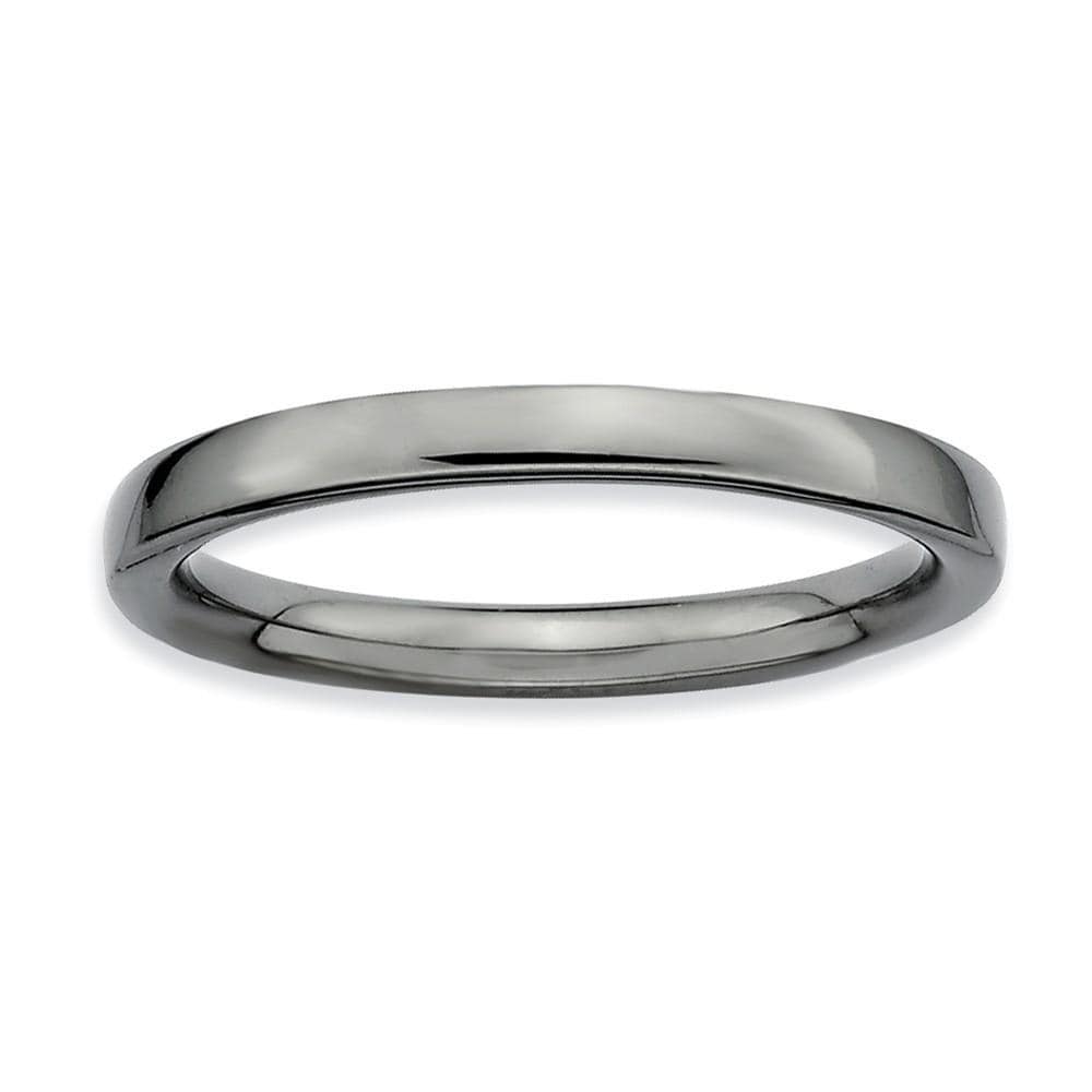 Stackable Expressions Ring Sterling Silver Black-Plated Polished Ring