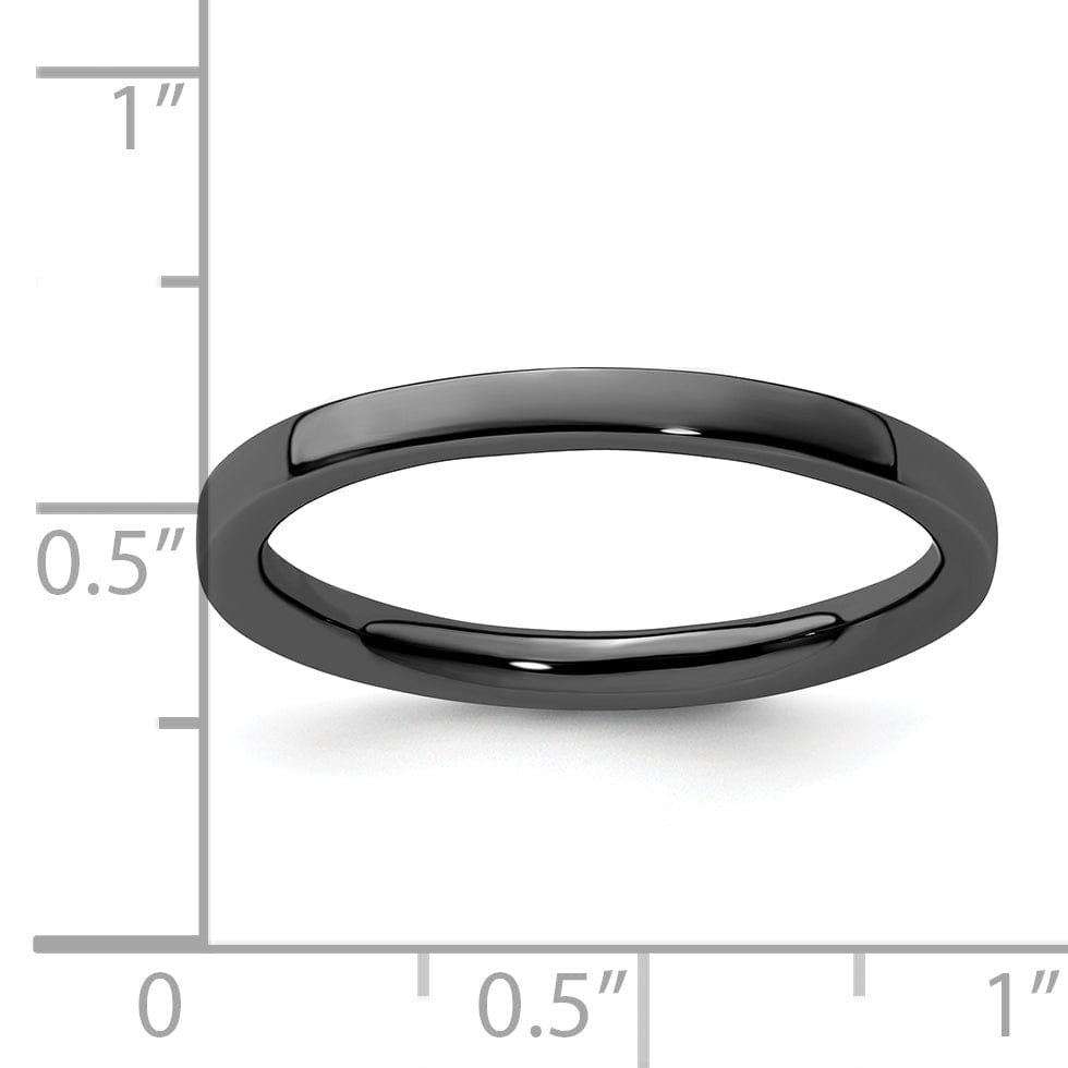 Stackable Expressions Ring Sterling Silver Black-Plated Polished Ring