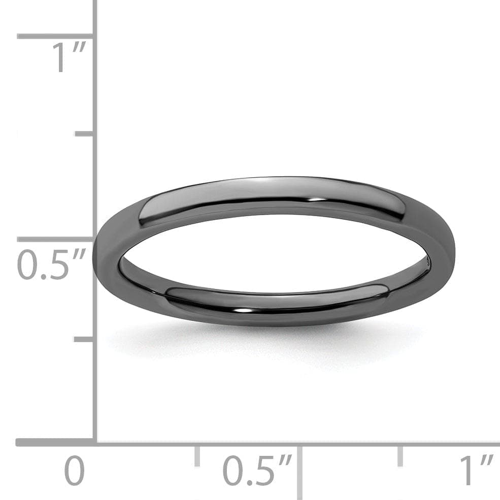 Stackable Expressions Ring Sterling Silver Black-Plated Polished Ring