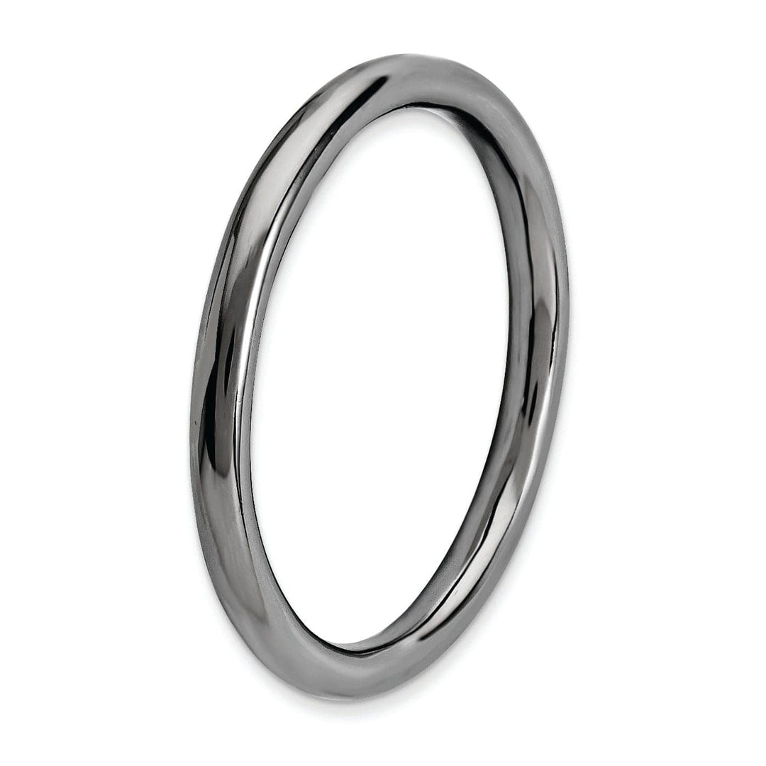Stackable Expressions Ring Sterling Silver Black-Plated Polished Ring