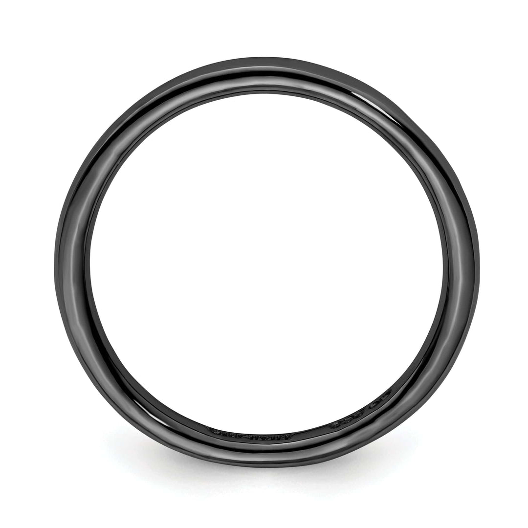 Stackable Expressions Ring Sterling Silver Black-Plated Polished Ring