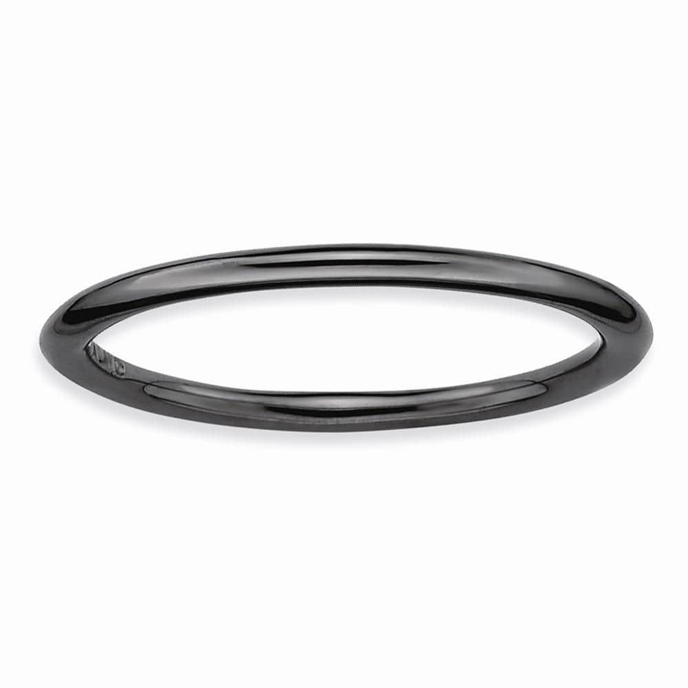 Stackable Expressions Ring Sterling Silver Black-Plated Polished Ring