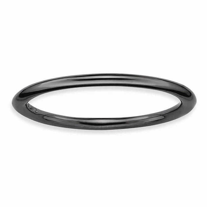 Stackable Expressions Ring Sterling Silver Black-Plated Polished Ring