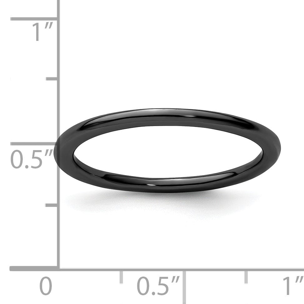Stackable Expressions Ring Sterling Silver Black-Plated Polished Ring