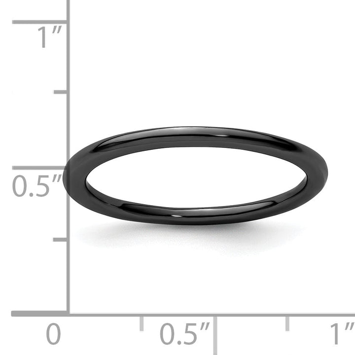 Stackable Expressions Ring Sterling Silver Black-Plated Polished Ring