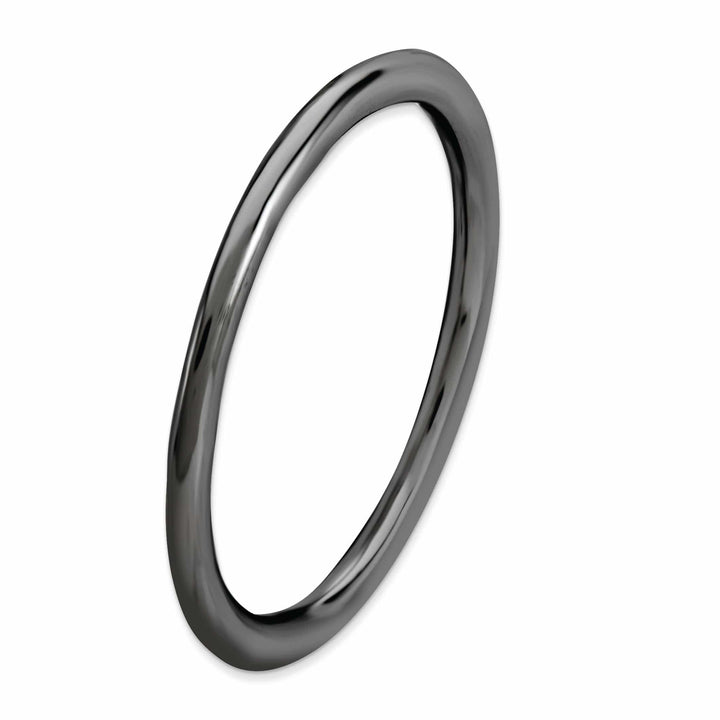 Stackable Expressions Ring Sterling Silver Black-Plated Polished Ring