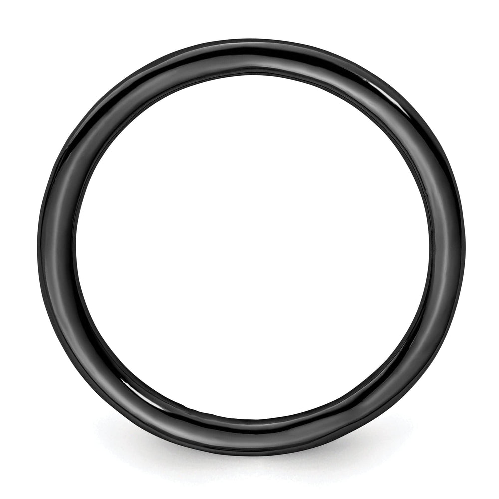 Stackable Expressions Ring Sterling Silver Black-Plated Polished Ring