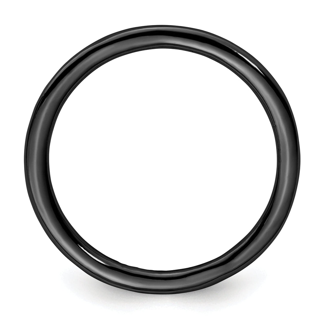 Stackable Expressions Ring Sterling Silver Black-Plated Polished Ring