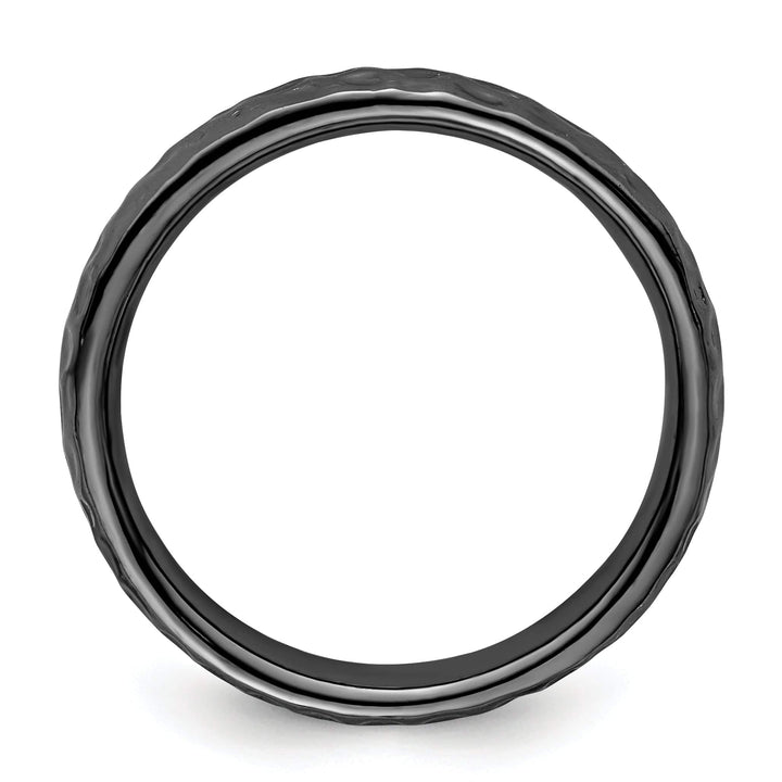 Stackable Expressions Ring Sterling Silver Black-Plated Ring