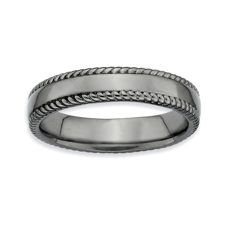 Stackable Expressions Ring Sterling Silver Black-Plated Ring